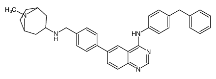 N-(4-benzylphenyl)-6-(4-(((8-methyl-8-azabicyclo[3.2.1]octan-3-yl)amino)methyl)phenyl)quinazolin-4-amine CAS:289037-30-5 manufacturer & supplier