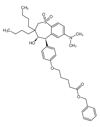 benzyl 5-(4-((4R,5R)-3,3-dibutyl-7-(dimethylamino)-4-hydroxy-1,1-dioxido-2,3,4,5-tetrahydrobenzo[b]thiepin-5-yl)phenoxy)pentanoate CAS:289038-54-6 manufacturer & supplier