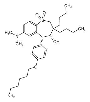 (4R,5R)-5-(4-((5-aminopentyl)oxy)phenyl)-3,3-dibutyl-7-(dimethylamino)-4-hydroxy-2,3,4,5-tetrahydrobenzo[b]thiepine 1,1-dioxide CAS:289038-74-0 manufacturer & supplier