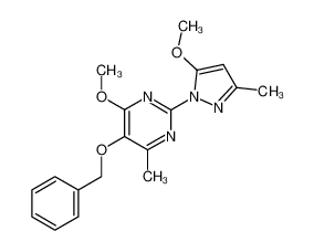 5-benzyloxy-4-methoxy-2-(5-methoxy-3-methyl-pyrazol-1-yl)-6-methyl-pyrimidine CAS:28919-01-9 manufacturer & supplier