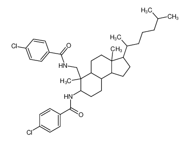 4-chloro-N-((7-(4-chlorobenzamido)-3a,6-dimethyl-3-(6-methylheptan-2-yl)dodecahydro-1H-cyclopenta[a]naphthalen-6-yl)methyl)benzamide CAS:28936-17-6 manufacturer & supplier