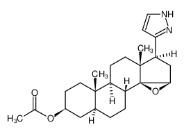 3β-acetoxy-14,15β-epoxy-17β-(1(2)H-pyrazol-3-yl)-(5α,14β)-androstane CAS:28955-97-7 manufacturer & supplier