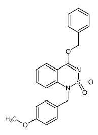 1H-2,1,3-Benzothiadiazine,1-[(4-methoxyphenyl)methyl]-4-(phenylmethoxy)-, 2,2-dioxide CAS:289659-30-9 manufacturer & supplier