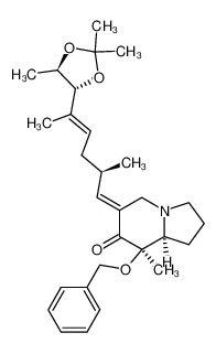 (8R,8aS)-8-Benzyloxy-8-methyl-6-[(E)-(R)-2-methyl-5-((4R,5R)-2,2,5-trimethyl-[1,3]dioxolan-4-yl)-hex-4-en-(E)-ylidene]-hexahydro-indolizin-7-one CAS:289659-70-7 manufacturer & supplier