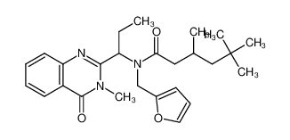 N-(furan-2-ylmethyl)-3,5,5-trimethyl-N-(1-(3-methyl-4-oxo-3,4-dihydroquinazolin-2-yl)propyl)hexanamide CAS:289689-22-1 manufacturer & supplier