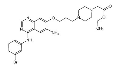 6-amino-4-[(3-bromophenyl)amino]-7-(3-{4-[(ethoxycarbonyl)methyl]-piperazin-1-yl}propyloxy)-quinazoline CAS:289700-72-7 manufacturer & supplier