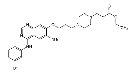 6-amino-4-[(3-bromophenyl)amino]-7-(3-{4-[2-(ethoxycarbonyl)ethyl]-piperazin-1-yl}propyloxy)-quinazoline CAS:289700-75-0 manufacturer & supplier