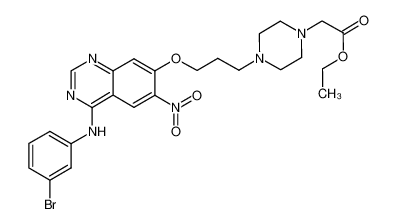 4-[(3-bromophenyl)amino]-7-(3-{4-[(ethoxycarbonyl)methyl]-piperazin-1-yl}propyloxy)-6-nitro-quinazoline CAS:289700-82-9 manufacturer & supplier