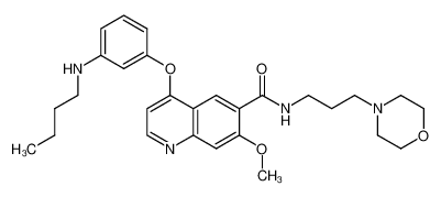 4-(3-(butylamino)phenoxy)-7-methoxy-N-(3-morpholinopropyl)quinoline-6-carboxamide CAS:289707-54-6 manufacturer & supplier