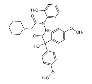 N'-[hydroxy-bis-(4-methoxy-phenyl)-acetyl]-N-(piperidin-1-yl-acetyl)-N-o-tolyl-hydrazine CAS:28972-55-6 manufacturer & supplier