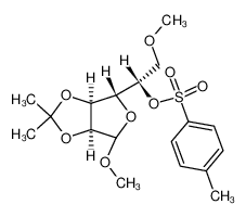 Toluene-4-sulfonic acid (S)-2-methoxy-1-((3aS,4R,6aS)-6-methoxy-2,2-dimethyl-tetrahydro-furo[3,4-d][1,3]dioxol-4-yl)-ethyl ester CAS:28978-40-7 manufacturer & supplier