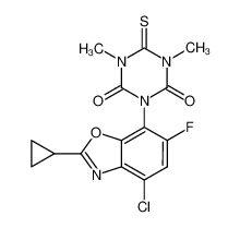 3(4-Chloro-2-cyclopropyl-6-fluorobenzoxazol-7-yl)-1,5-dimethyl-6-thioxo-[1,3,5]triazinane-2,4-dione CAS:289883-08-5 manufacturer & supplier