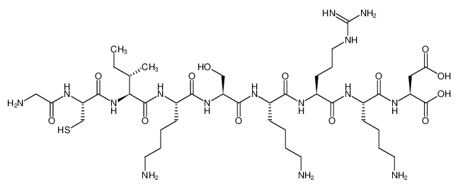 L-Aspartic acid,glycyl-L-cysteinyl-L-isoleucyl-L-lysyl-L-seryl-L-lysyl-L-arginyl-L-lysyl- CAS:289884-45-3 manufacturer & supplier