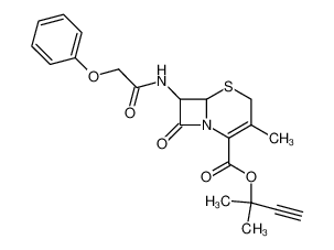 3-Methyl-8-oxo-7-(2-phenoxy-acetylamino)-5-thia-1-aza-bicyclo[4.2.0]oct-2-ene-2-carboxylic acid 1,1-dimethyl-prop-2-ynyl ester CAS:28990-24-1 manufacturer & supplier