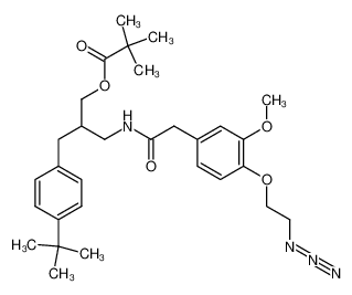 N-[2-(4-tert-butylbenzyl)-3-(pivaloyloxy)propyl]-2-[4-(2-azidoethoxy)-3-methoxyphenyl]acetamide CAS:289903-48-6 manufacturer & supplier