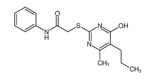 2-(4-methyl-6-oxo-5-propyl-1,6-dihydro-pyrimidin-2-ylsulfanyl)-N-phenyl-acetamide CAS:28994-72-1 manufacturer & supplier