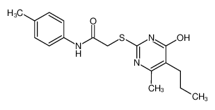 2-(4-methyl-6-oxo-5-propyl-1,6-dihydro-pyrimidin-2-ylsulfanyl)-N-p-tolyl-acetamide CAS:28994-73-2 manufacturer & supplier