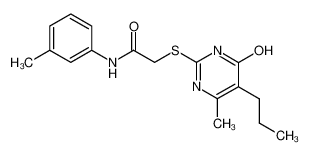 2-(4-methyl-6-oxo-5-propyl-1,6-dihydro-pyrimidin-2-ylsulfanyl)-N-m-tolyl-acetamide CAS:28994-74-3 manufacturer & supplier