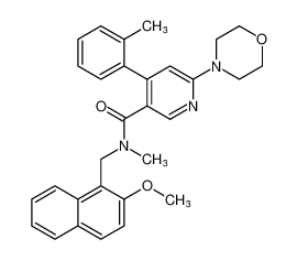 N-((2-methoxynaphthalen-1-yl)methyl)-N-methyl-6-morpholino-4-(o-tolyl)nicotinamide CAS:290297-03-9 manufacturer & supplier