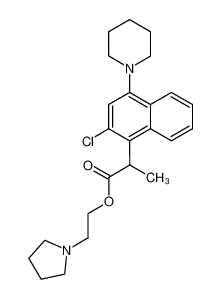 2-(2-Chloro-4-piperidin-1-yl-naphthalen-1-yl)-propionic acid 2-pyrrolidin-1-yl-ethyl ester CAS:29030-87-3 manufacturer & supplier