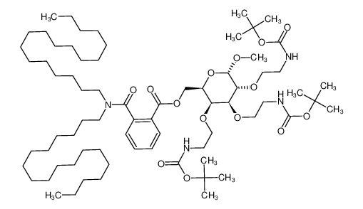 N,N-Dioctadecyl-phthalamic acid (2R,3S,4S,5R,6S)-3,4,5-tris-(2-tert-butoxycarbonylamino-ethoxy)-6-methoxy-tetrahydro-pyran-2-ylmethyl ester CAS:290300-57-1 manufacturer & supplier