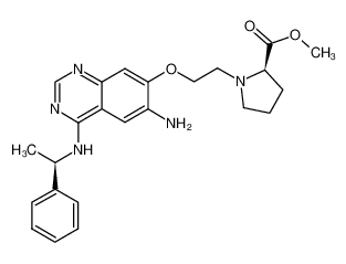 6-amino-4-[(R)-(1-phenyl-ethyl)amino]-7-{2-[(R)-2-(methoxycarbonyl)-pyrrolidin-1-yl]-ethoxy}-quinazoline CAS:290303-37-6 manufacturer & supplier