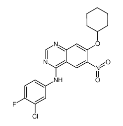 4-[(3-chloro-4-fluorophenyl)amino]-7-cyclohexyloxy-6-nitro-quinazoline CAS:290303-55-8 manufacturer & supplier