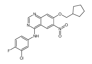 4-[(3-chloro-4-fluorophenyl)amino]-7-cyclopentylmethoxy-6-nitro-quinazoline CAS:290303-58-1 manufacturer & supplier