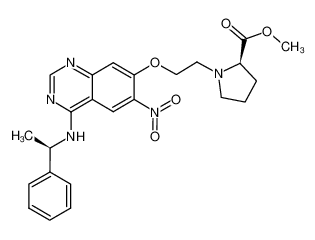 4-[(R)-(1-phenyl-ethyl)amino]-7-(2-[(R)-2-(methoxycarbonyl)-pyrrolidin-1-yl]-ethoxy)-6-nitro-quinazoline CAS:290303-79-6 manufacturer & supplier