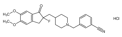 3-((4-((2-fluoro-5,6-dimethoxy-1-oxo-2,3-dihydro-1H-inden-2-yl)methyl)piperidin-1-yl)methyl)benzonitrile hydrochloride CAS:290308-91-7 manufacturer & supplier