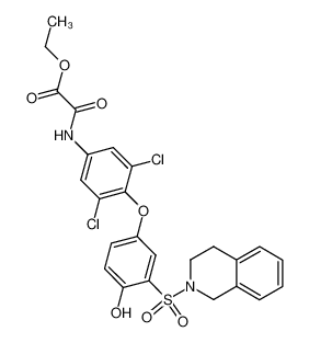 N-{3,5-dichloro-4-[3-(3,4-dihydro-1H-isoquinoline-2-sulfonyl)-4-hydroxy-phenoxy]-phenyl}-oxamic acid ethyl ester CAS:290349-72-3 manufacturer & supplier