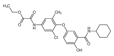 N-[3-chloro-4-(3-cyclohexylcarbamoyl-4-hydroxy-phenoxy)-5-methyl-phenyl]-oxamic acid ethyl ester CAS:290350-42-4 manufacturer & supplier