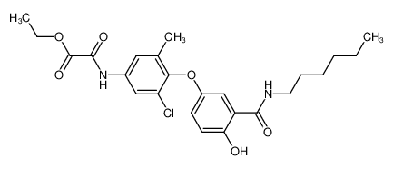 N-[3-chloro-4-(3-hexylcarbamoyl-4-hydroxy-phenoxy)-5-methyl-phenyl]-oxamic acid ethyl ester CAS:290350-47-9 manufacturer & supplier