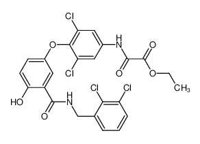 N-{3,5-dichloro-4-[3-(2,3-dichloro-benzylcarbamoyl)-4-hydroxy-phenoxy]-phenyl}-oxamic acid ethyl ester CAS:290350-77-5 manufacturer & supplier