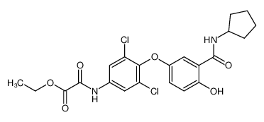 N-[3,5-dichloro-4-(3-cyclopentylcarbamoyl-4-hydroxy-phenoxy)-phenyl]-oxamic acid ethyl ester CAS:290350-79-7 manufacturer & supplier