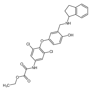 N-{3,5-dichloro-4-[4-hydroxy-3-(indan-1-ylaminomethyl)-phenoxy]-phenyl}-oxamic acid ethyl ester CAS:290351-07-4 manufacturer & supplier