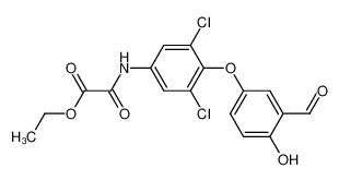 N-[3,5-dichloro-4-(3-formyl-4-hydroxy-phenoxy)-phenyl]-oxamic acid ethyl ester CAS:290351-13-2 manufacturer & supplier