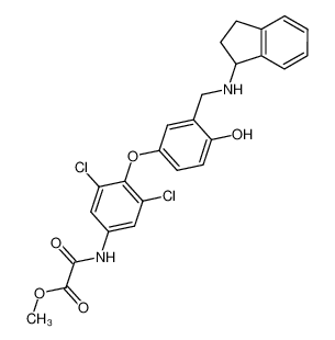 N-{3,5-dichloro-4-[4-hydroxy-3-(indan-1-ylaminomethyl)-phenoxy]-phenyl}-oxamic acid methyl ester CAS:290351-47-2 manufacturer & supplier