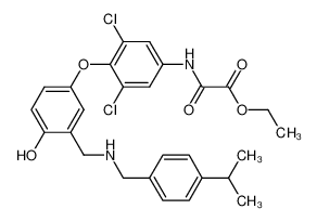 N-(3,5-dichloro-4-{4-hydroxy-3-[(4-isopropyl-benzylamino)-methyl]-phenoxy}-phenyl)-oxamic acid ethyl ester CAS:290351-63-2 manufacturer & supplier