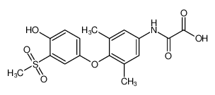 2-((4-(4-hydroxy-3-(methylsulfonyl)phenoxy)-3,5-dimethylphenyl)amino)-2-oxoacetic acid CAS:290351-97-2 manufacturer & supplier