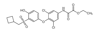 ethyl 2-((3,5-dichloro-4-(3-((cyclobutylmethyl)sulfonyl)-4-hydroxyphenoxy)phenyl)amino)-2-oxoacetate CAS:290352-02-2 manufacturer & supplier