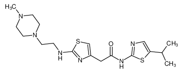 N-(5-isopropylthiazol-2-yl)-2-(2-((2-(4-methylpiperazin-1-yl)ethyl)amino)thiazol-4-yl)acetamide CAS:290359-20-5 manufacturer & supplier