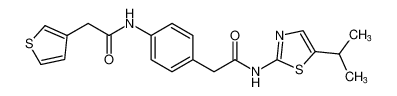 N-(5-isopropylthiazol-2-yl)-2-(4-(2-(thiophen-3-yl)acetamido)phenyl)acetamide CAS:290359-59-0 manufacturer & supplier