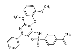 5-isopropenyl-pyridine-2-sulfonic acid [6-methoxy-5-(2-methoxy-phenoxy)-2-pyridin-4-yl-pyrimidin-4-yl]-amide CAS:290815-28-0 manufacturer & supplier