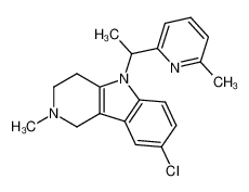 8-chloro-2-methyl-5-[1-(6-methyl-pyridin-2-yl)-ethyl]-2,3,4,5-tetrahydro-1H-pyrido[4,3-b]indole CAS:29083-37-2 manufacturer & supplier