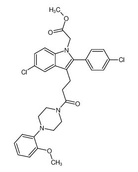 methyl 5-chloro-2-(4-chlorophenyl)-3-{3-[4-(2-methoxyphenyl)piperazin-1-yl]-3-oxoprop-1-yl}-1H-indole-1-acetate CAS:290832-13-2 manufacturer & supplier