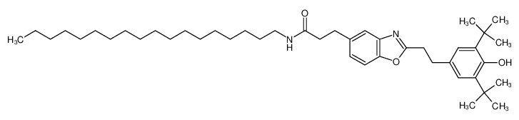 3-[2-(3,5-di-tert-butyl-4-hydroxy-phenethyl)-benzooxazol-5-yl]-N-octadecyl-propionamide CAS:29109-57-7 manufacturer & supplier