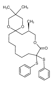 (8R)-3,3,8-trimethyl-12,12-bis-phenylsulfanyl-1,5,10-oxaspiro[5.12]octadecan-11-one CAS:291282-91-2 manufacturer & supplier