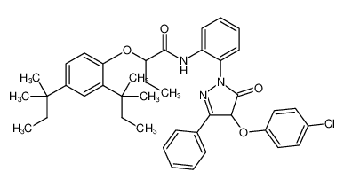 N-(2-(4-(4-chlorophenoxy)-5-oxo-3-phenyl-4,5-dihydro-1H-pyrazol-1-yl)phenyl)-2-(2,4-di-tert-pentylphenoxy)butanamide CAS:291301-21-8 manufacturer & supplier