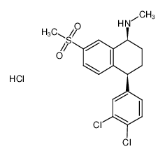 Cis-(1S)-N-methyl-7-(methylsulphonyl)-4-(3,4-dichlorophenyl)-1,2,3,4-tetrahydro-1-naphthalenamine hydrochloride CAS:291305-60-7 manufacturer & supplier